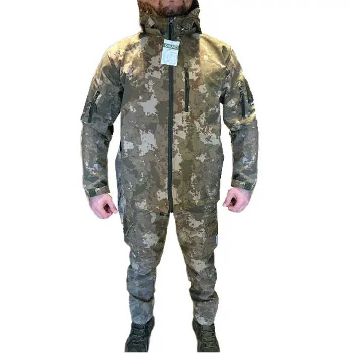 Теплый флисовый костюм куртка и штаны софтшел, костюм soft-shell