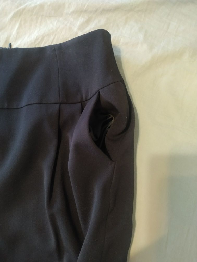 Czarna spódnica ołówkowa do kolan Wallis 42 XL