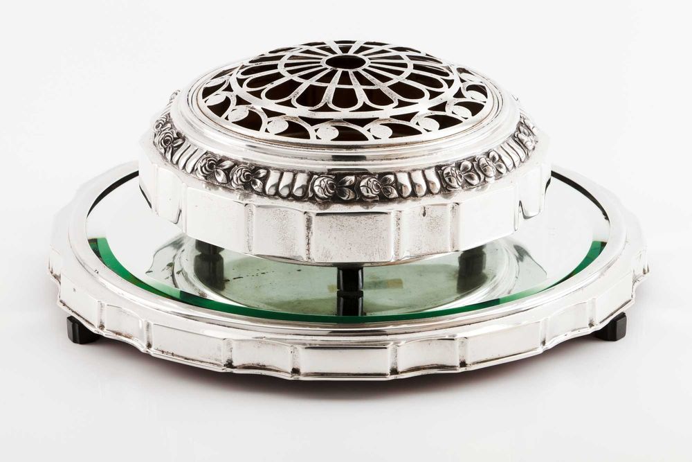 Centro de Mesa Antigo em Prata Portuguesa