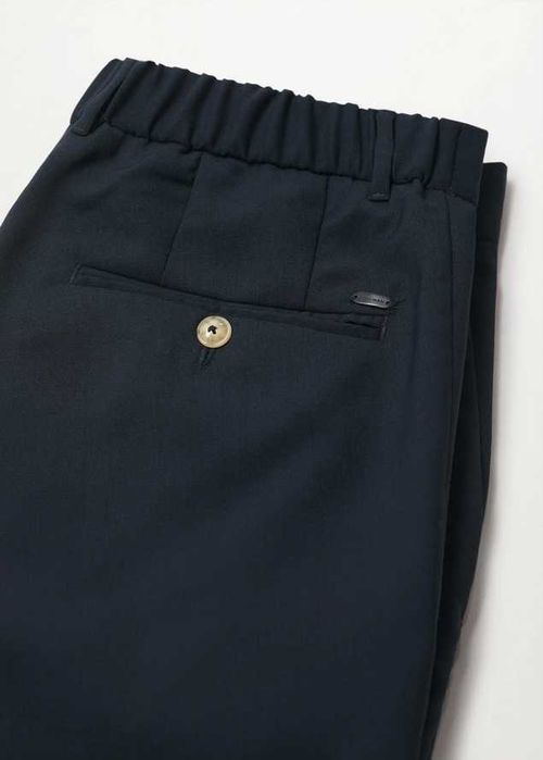 Nowe granatowe wełniane spodnie męskie Mango UNIFORMD 40 slim-fit