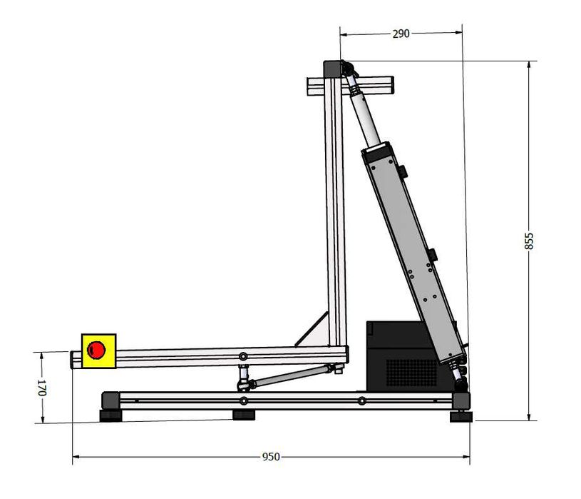 Symulator rajdowy 2DOF - ruchomy fotel, platforma