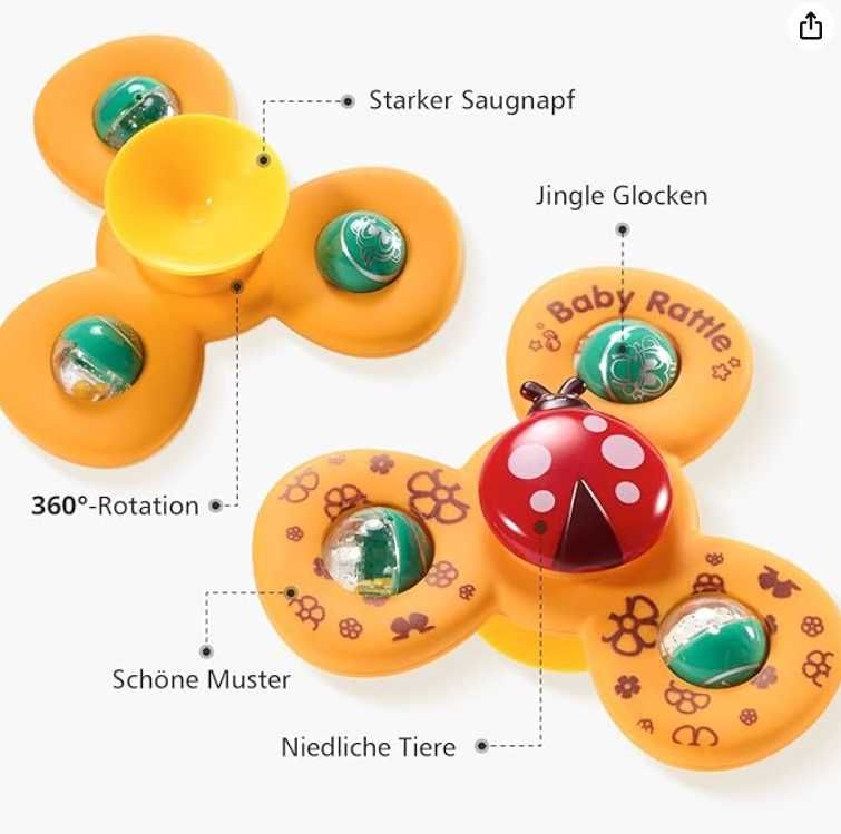 Zabawki sensoryczne z przyssawką- SPINNER