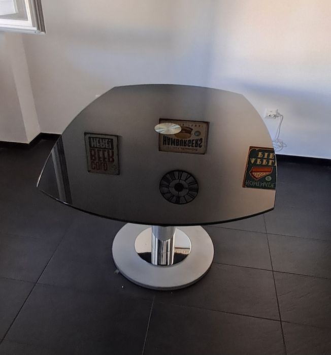 Mesa jantar vidro design italiano