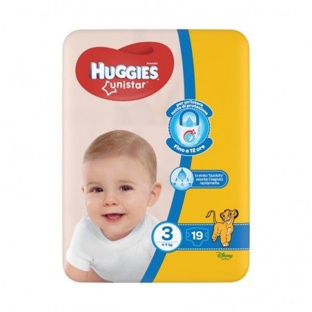 Памперсы Huggies Unistar размер 3 (4-9 кг) 19 шт