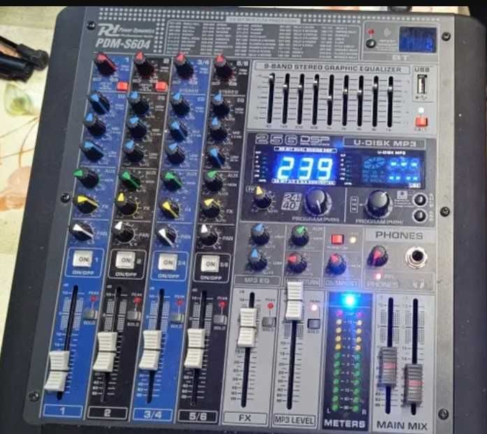 Mikser 6 kanałowy Power Dynamics PDM-S604, stan bardzo dobry