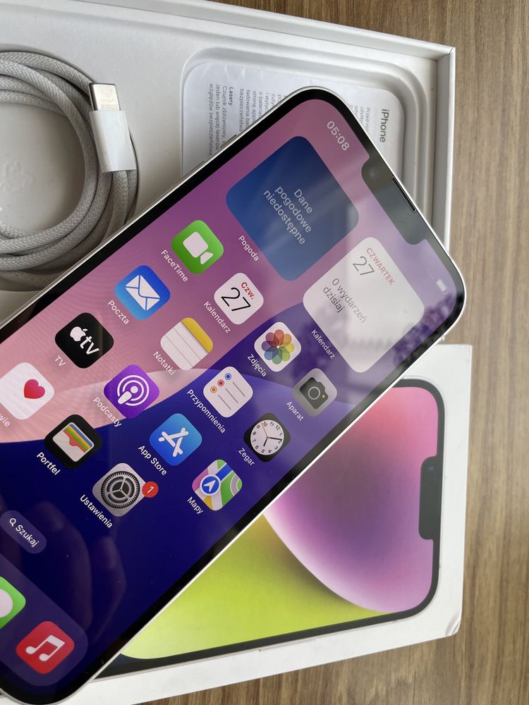 Iphone Aplle 14 Plus 512GB Starlight/A2886/Bat85%/Idealny!