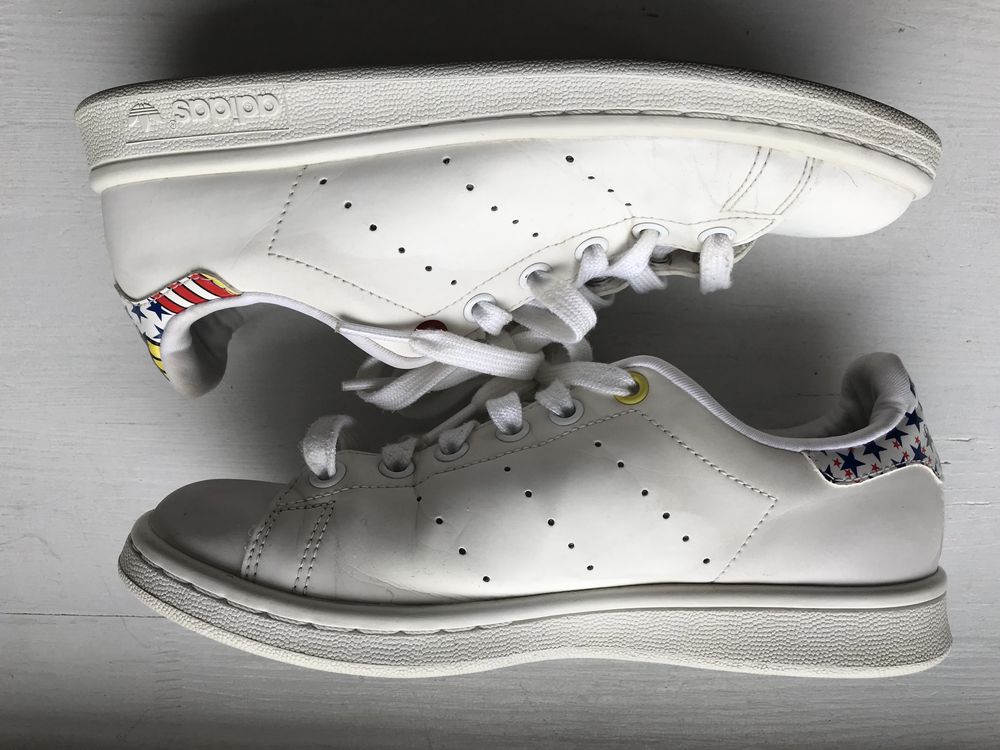 obuwie sportowe Adidas Stan Smith fluo białe 37 23,5 cm