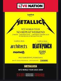 Bilet na koncert Metallica M72 World Tour Warszawa