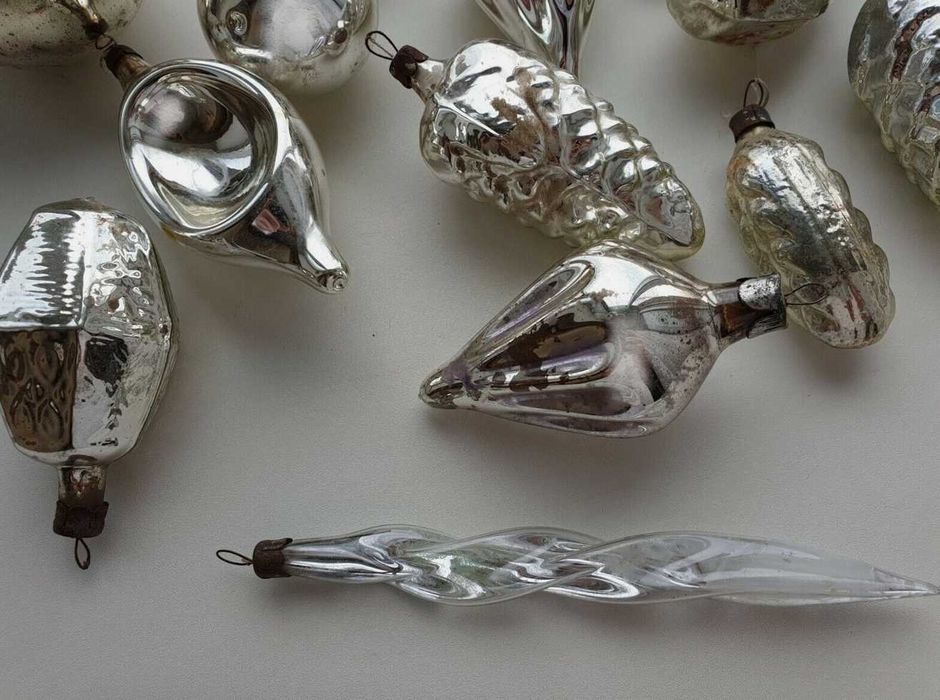 Винтажные советские ёлочные игрушки 13 штук СССР