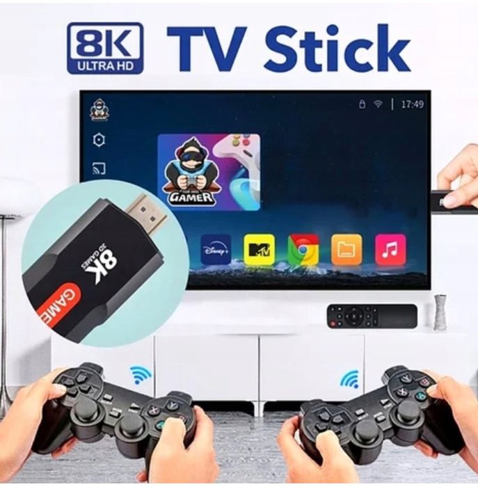Konsola Retro TV Game Stick 8K Ultra HD 2x Pad ponad 10 tys. GIER