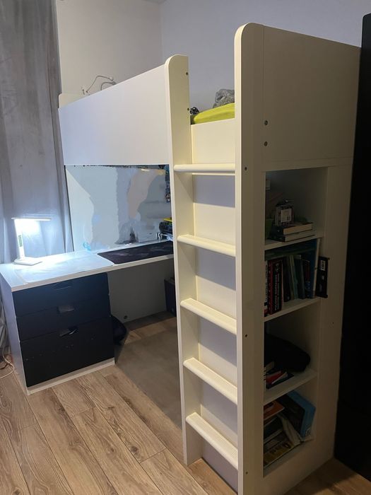 Łóżko piętrowe biurko szafa SMASTAD IKEA używane BEMOWO