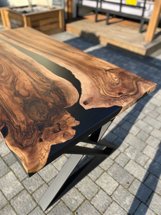 Nowoczesny stół do jadalni, salonu orzech włoski loft #6