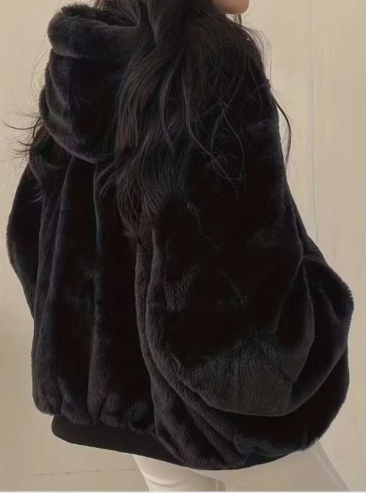 Двустороння жіноча куртка (хутрова/балонова)