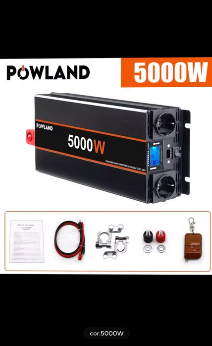 Inversor de corrente de 12V Onda Pura/TOP