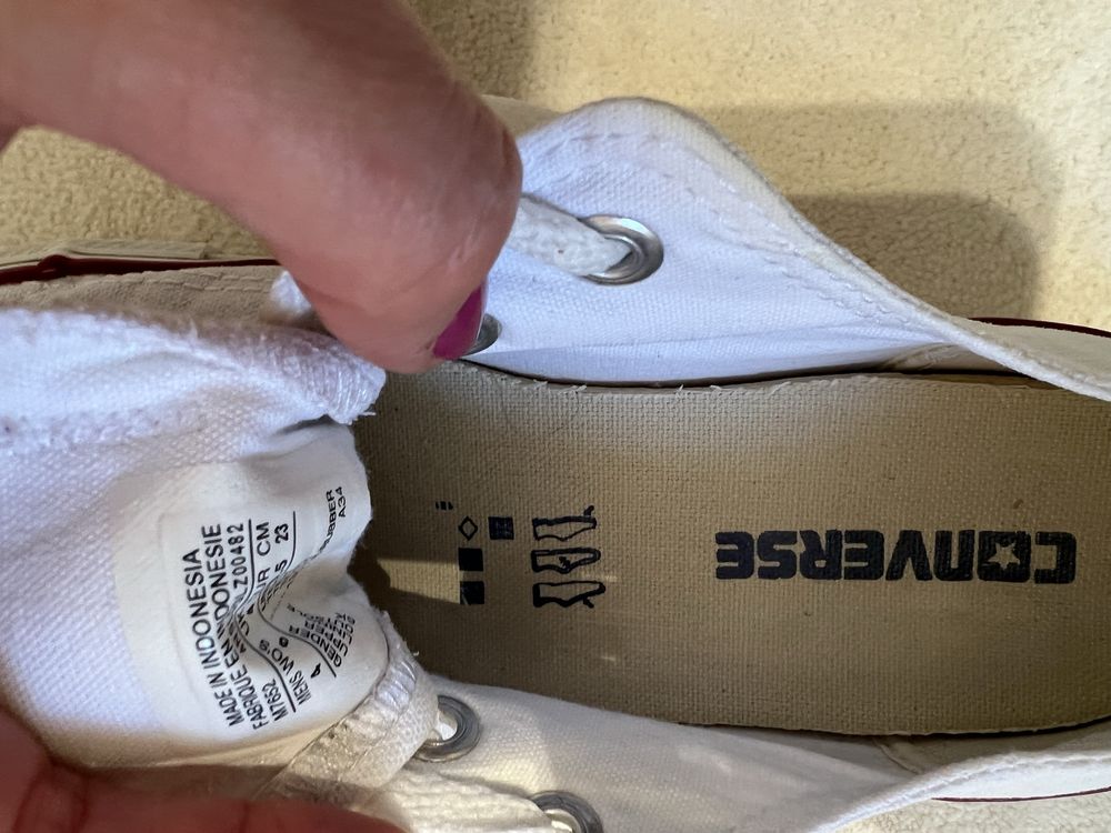Converse tranpki tenisówki sneakersy białe All star oryginalne