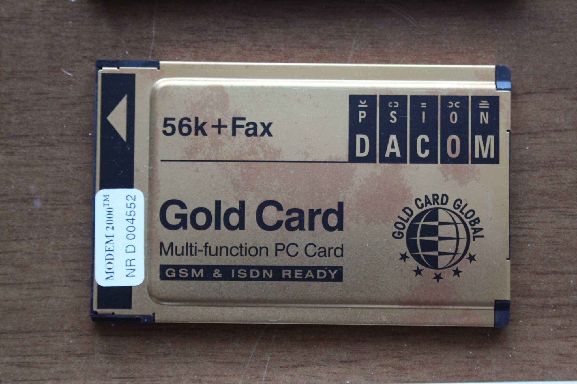 GOLD CARD PSION DACOM 56 k Modem + Fax Multifunction PC Card