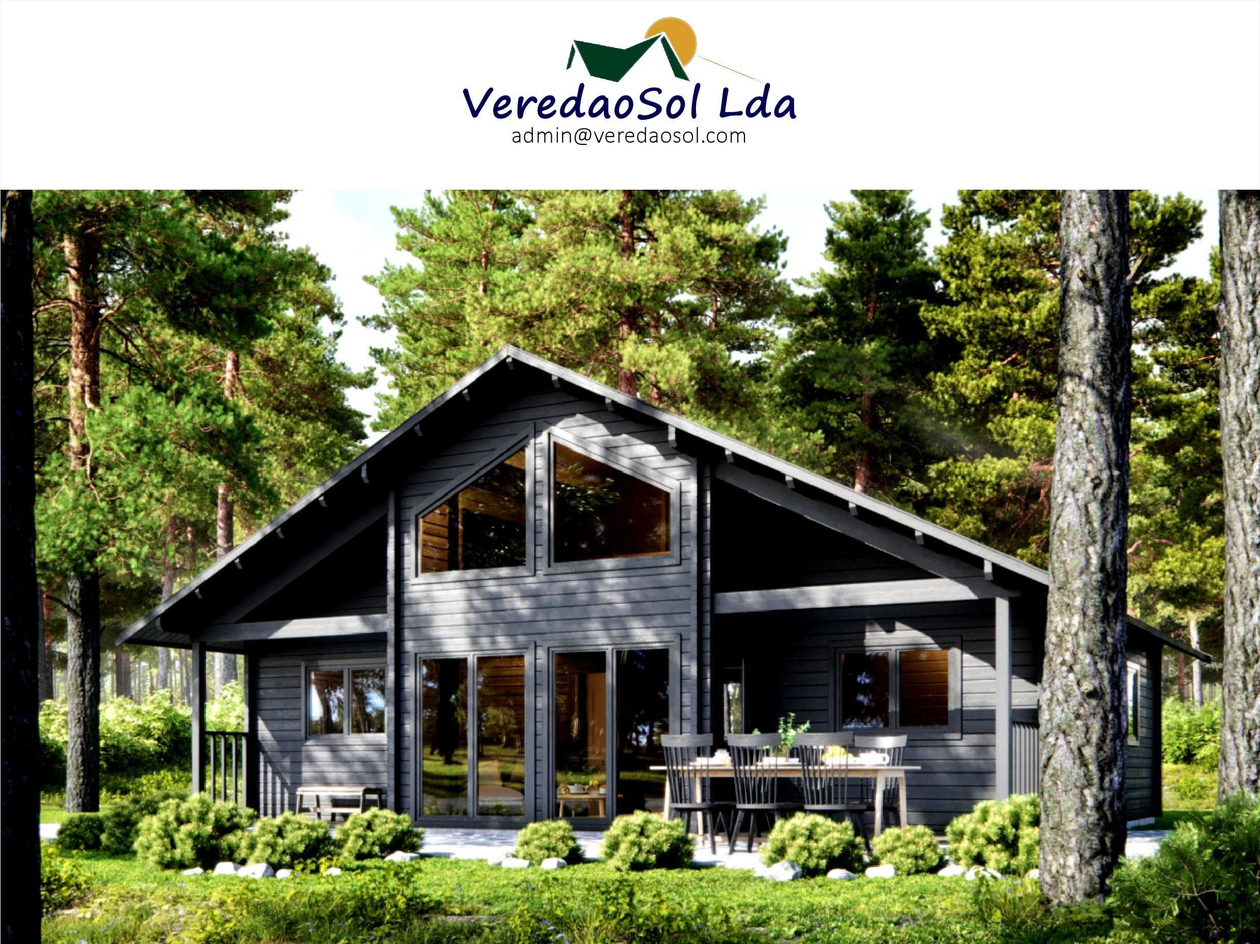 Casa de madeira STUDIO 6x8 44mm área coberta 54m² - Tiny House
