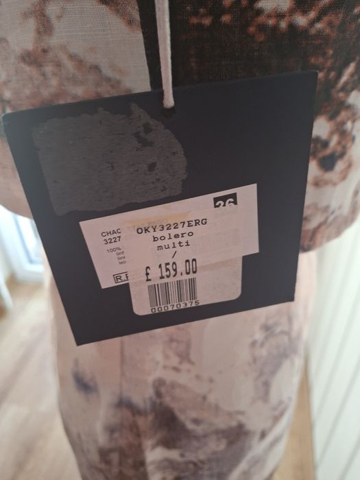 Piękna sukienka z narzutką z lnu pure linen 100% len kolory ziemi brąz