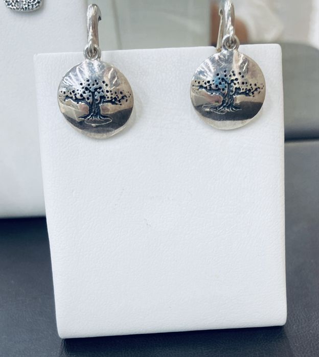 Сережки каблучка браслет срібло