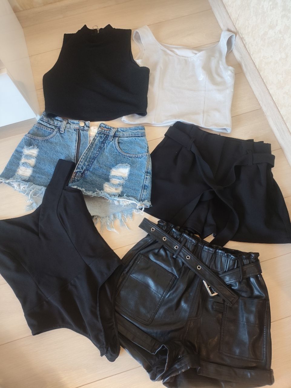 Піджак Шорти шкіряні zara Боді жіноче