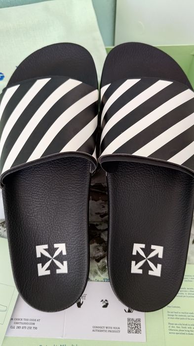 Вьетнамки шлёпанцы слайдеры Off-white diag sliders оригинал