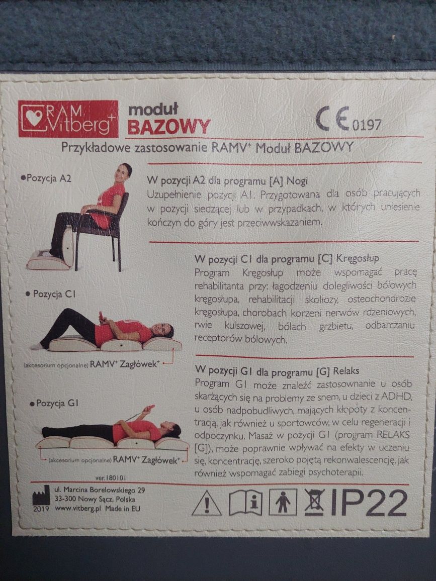 Rehabilitacyjny aparat masujący Vitberg+