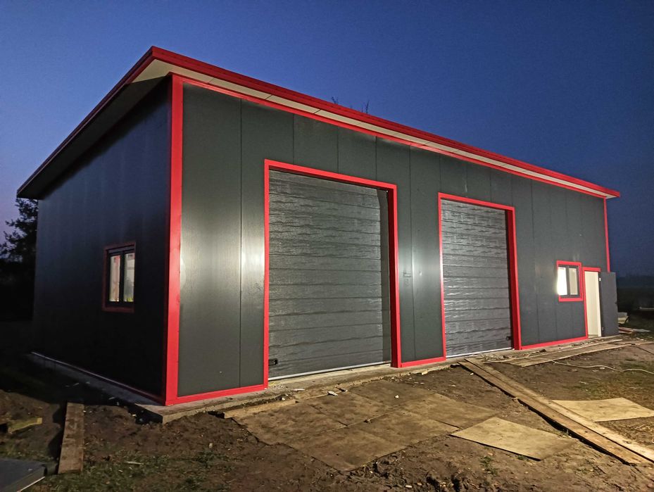 Garaż/Pawilony z płyty warstwowej PIR/ocieplane