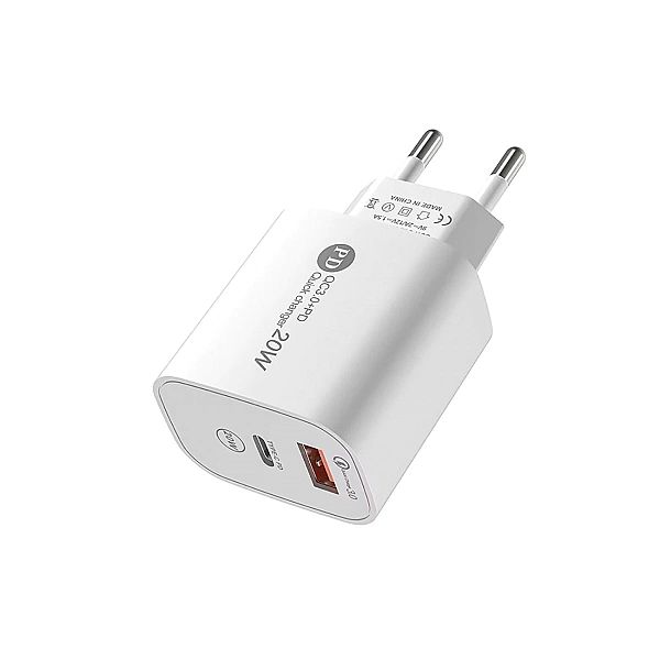 Ładowarka sieciowa A6MaxL 20W USB-A USB-C z kablem USB-C - USB-C 1m -