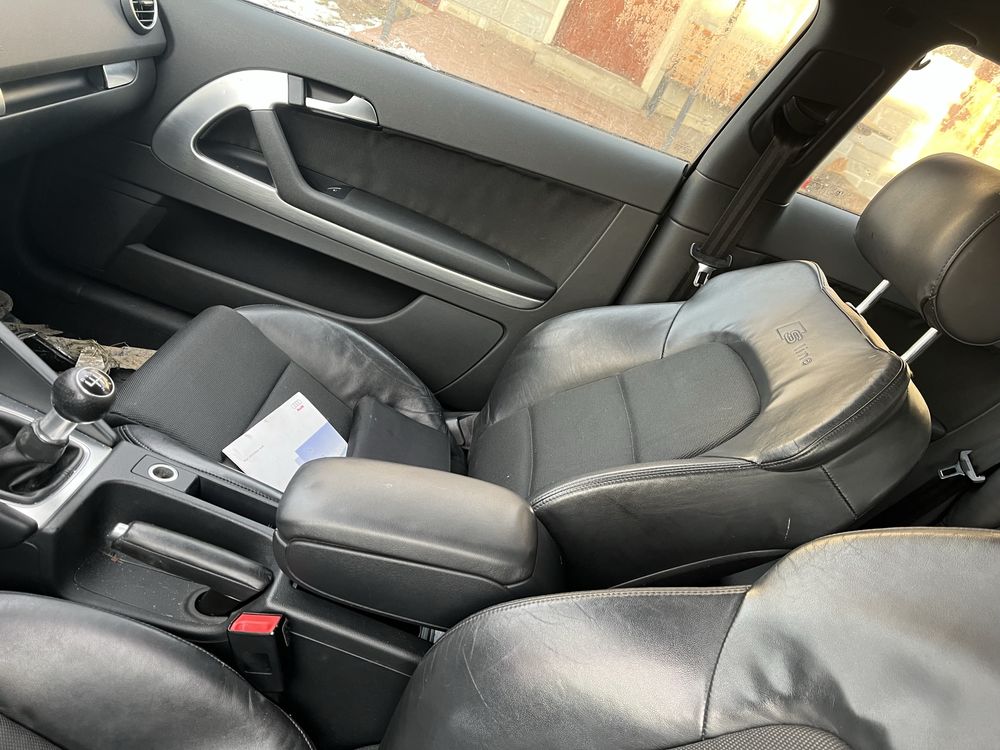 AUDI A3 S3 8P 03-12 3d HATCHBACK fotele wnętrze boczki SLINE skóra