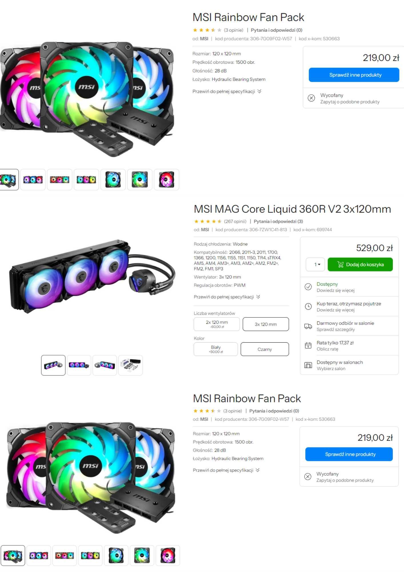 Komputer gamingowy RGB