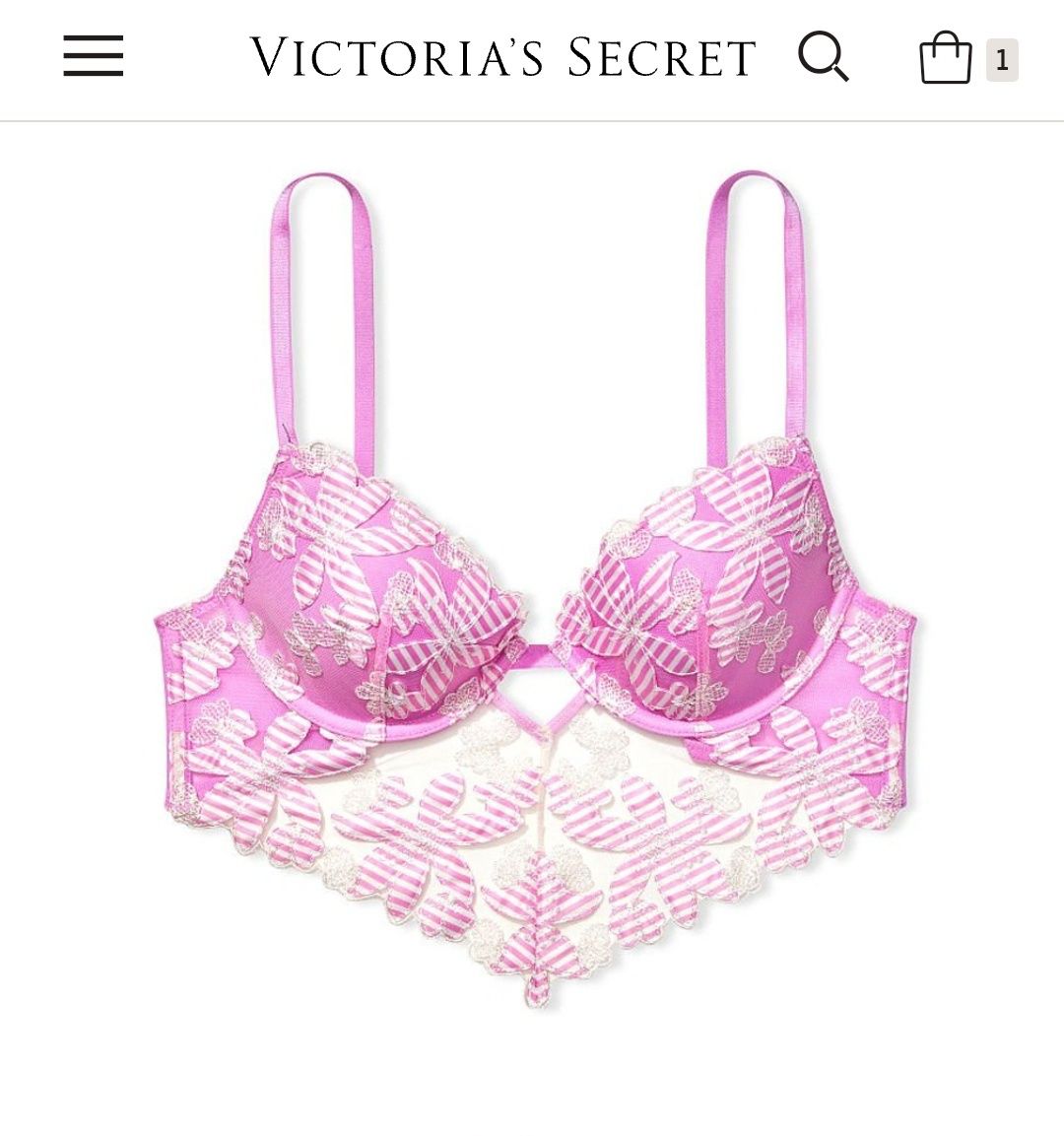 Biustonosz Victoria's Secret 75B różowy zmysłowy Nowy gorset koronkowy