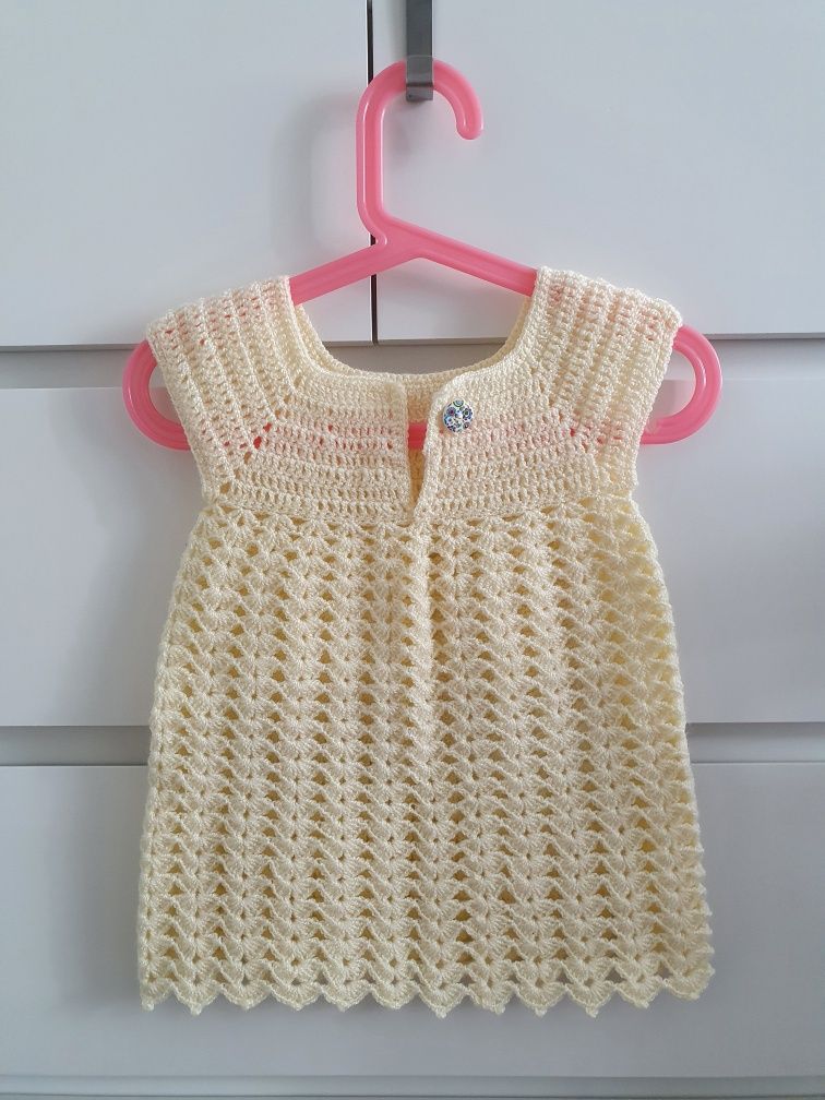 Sukienka żółta, handmade, roz. 74-80