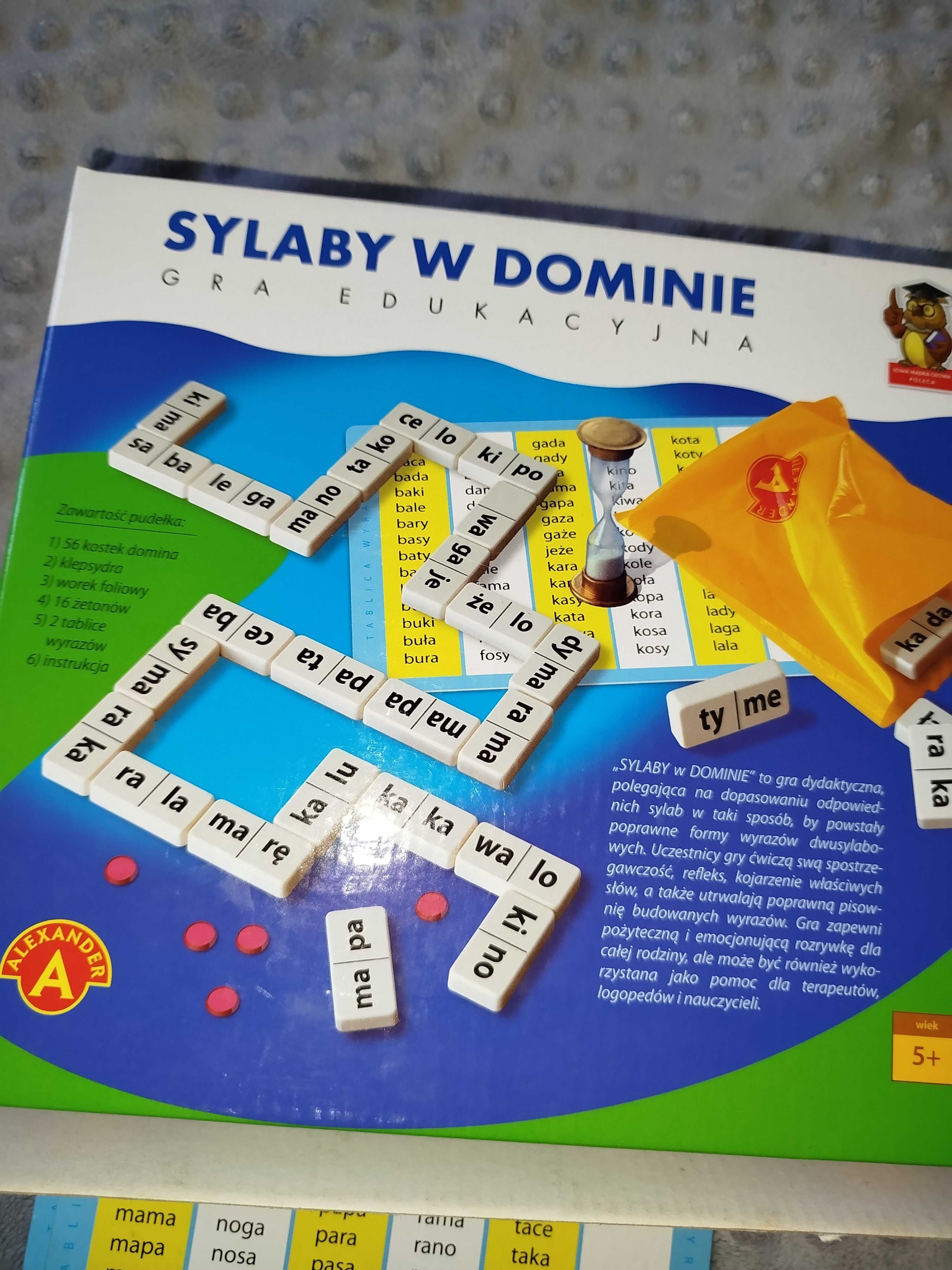 Gra edukacyjna Sylaby w dominie