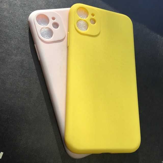 NOVAS 2x capas para Iphone 11  (amarelo e rosa)