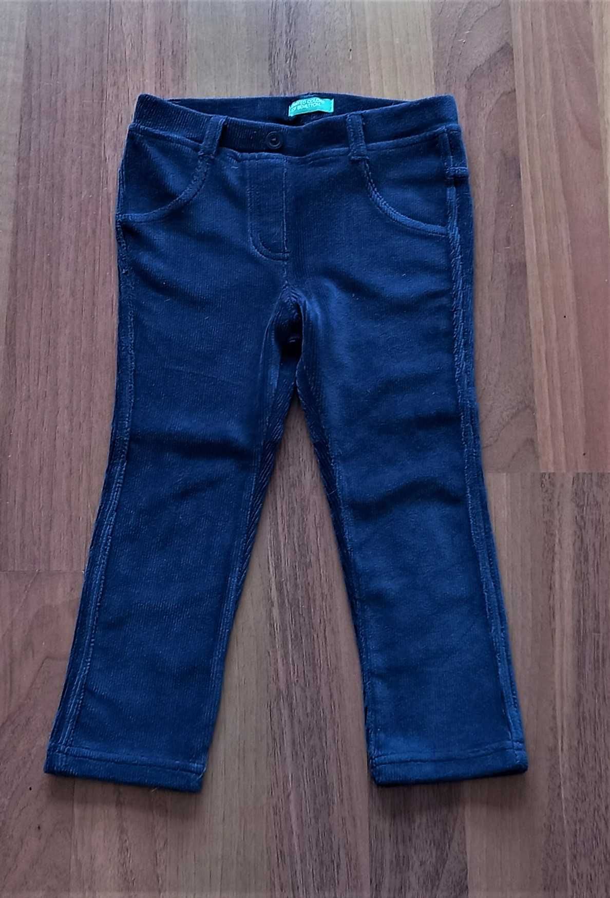 Leggings elásticas de bombazine azul-marinho Benetton 2-3 anos [98 cm]