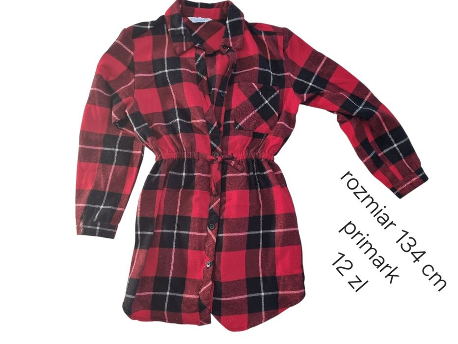 Sukienka w kratkę primark rozmiar 134/140 cm