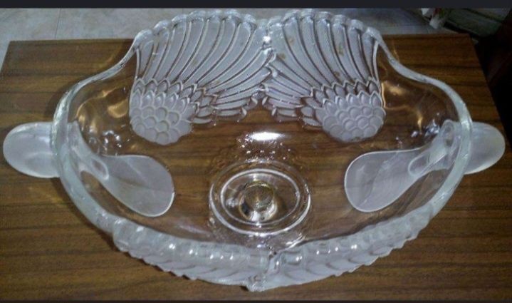 Béla maravilhosa linda fruteira em Cristal  e vidro  como nova