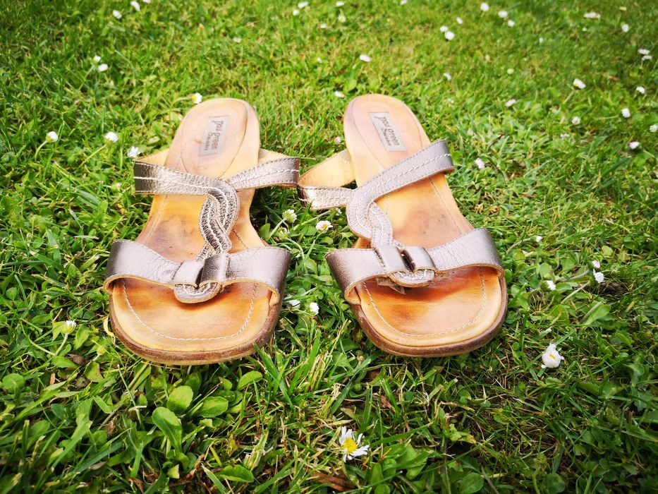 Złote sandałki wsuwane - Paul Green: rozm.40