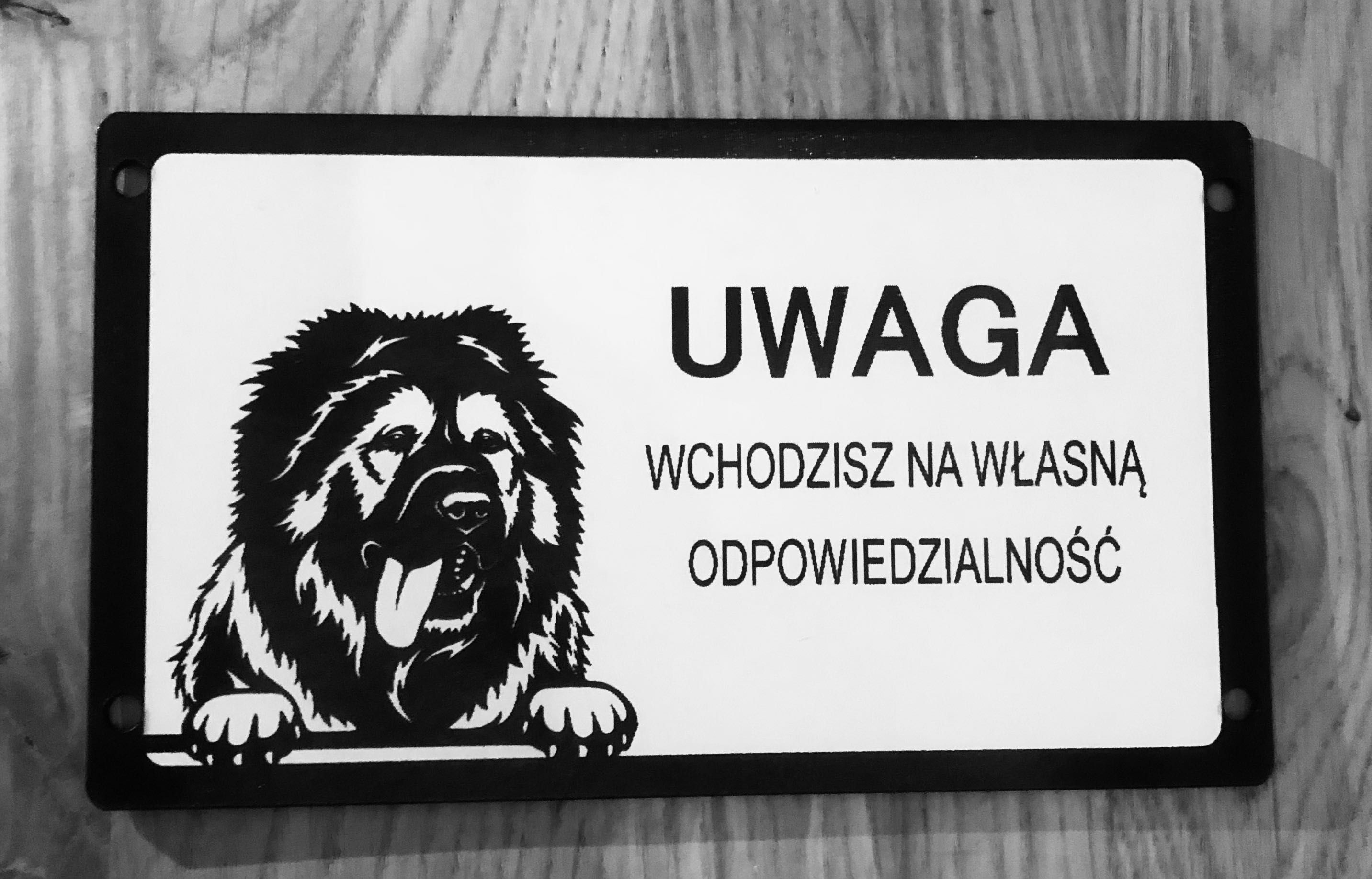 Tabliczki ostrzegawczo informacyjne uwaga zły pies