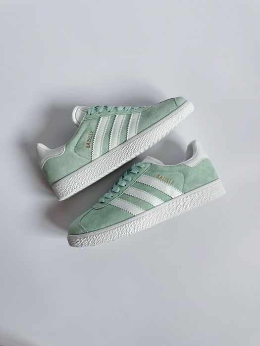 Жіночі кросівки Adidas Gazelle 38 розмір. Зелені кеди адідас газель