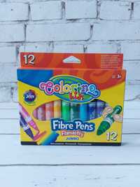 Colorino Flamastry Jumbo Fibre Pens z okrągłą końcówką 12 szt nowe