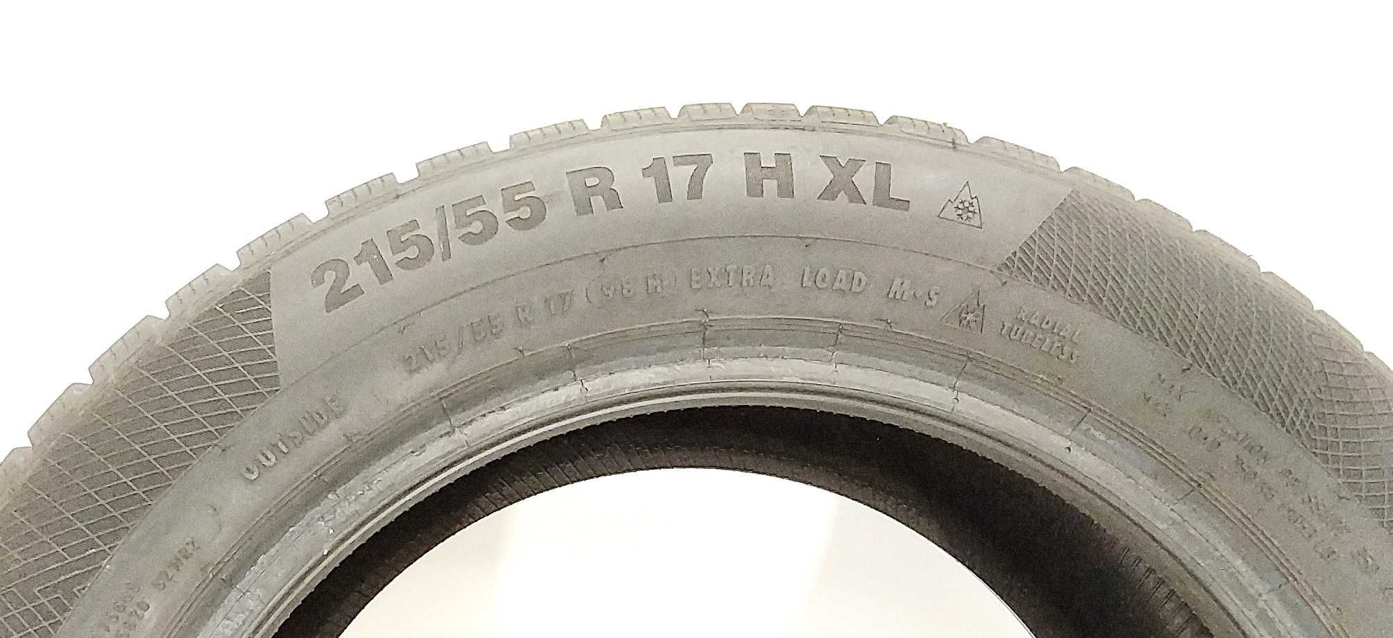 2x 215/55 R17 XL Continental TS850P opony zimowe 8 mm / montaż