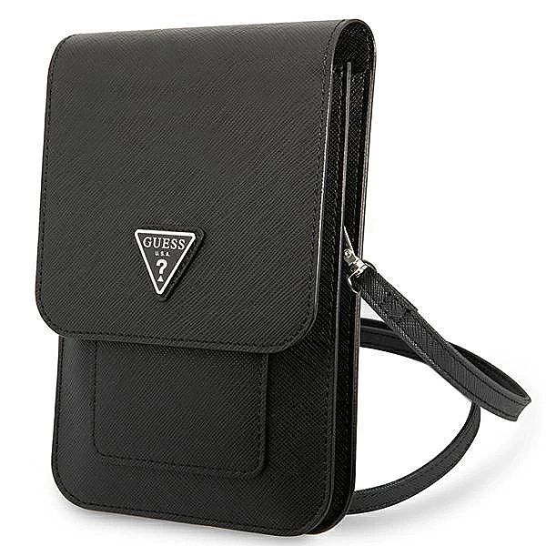 Torebka Guess Saffiano Triangle - czarna