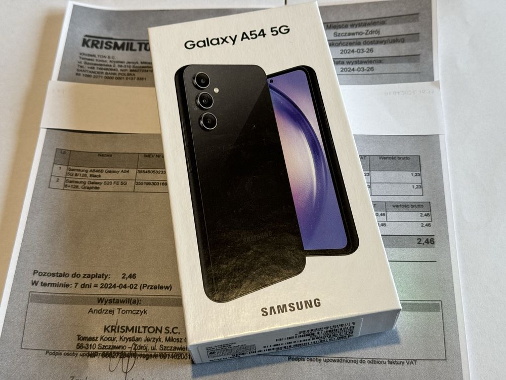 Samsung A54 5g Nowy Gwarancja wolny od Rat wysyłka