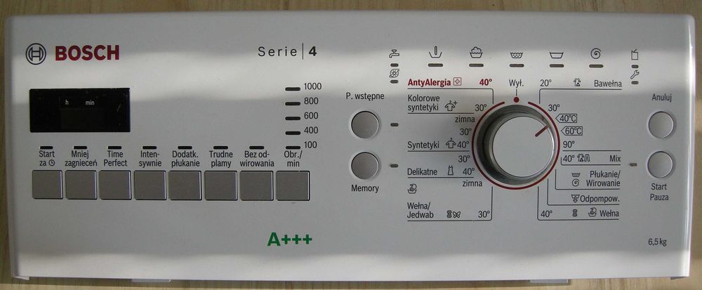 Panel programatora pralki Bosch WOT 20255 PL