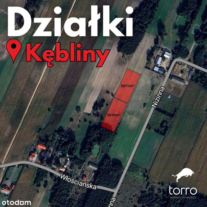 Dwie Działki 3000m² w Kęblinach z WZ - 30min od Centrum Łodzi