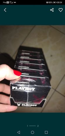 Nowe prezerwatywy Playboy Truskawkowe 6 paczek po 3szt