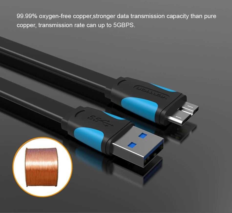 Кабель Vention USB 3.0 - Micro USB Тип B 1м