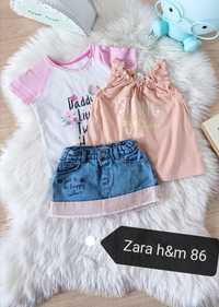 Spódniczka Zara 86 koszulka h&m