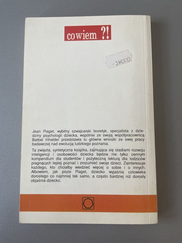 Psychologia dziecka Piaget Inhelder psychologia rozwojowa